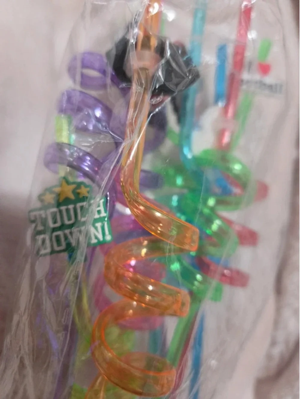 football swirl straws 10
